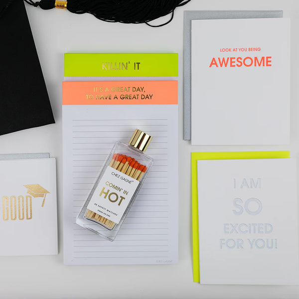 COMING IN HOT MATCHES - GLASS BOTTLE MATCHSTICKS ORANGE
