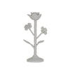 Coarse Cast Iron Flower Taper Holder w/ Flowers