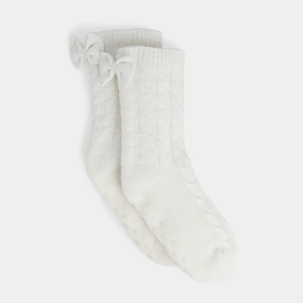 BOW BACK SLIPPER SOCKS