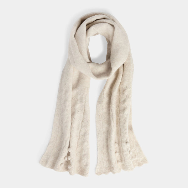 SWEET SCALLOP KNIT SCARF