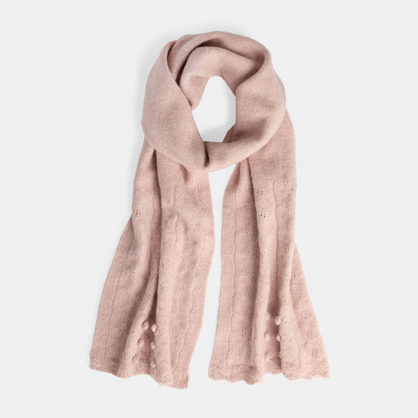 SWEET SCALLOP KNIT SCARF