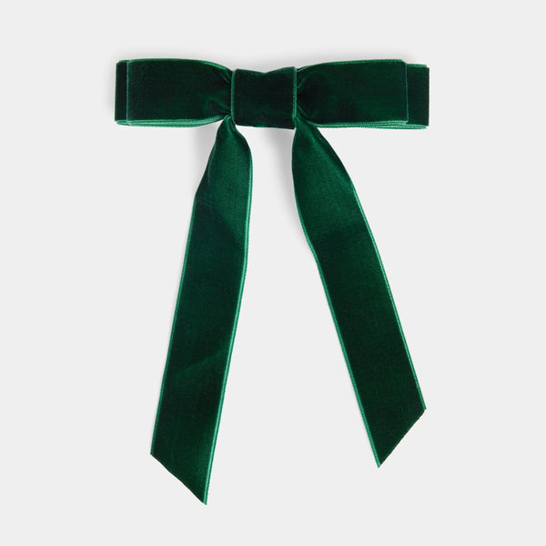 VELVET BOW HAIR CLIP