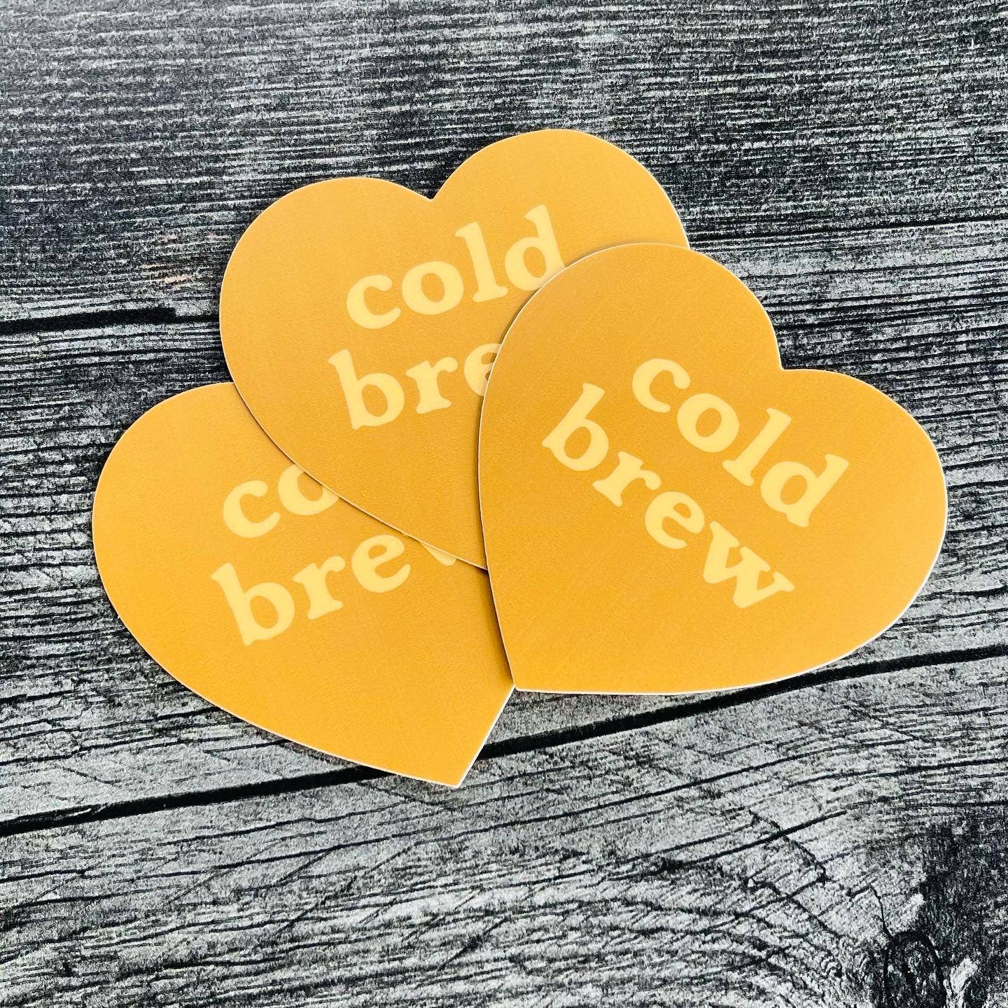 COLD BREW HEART STICKER // COFFEE SHOP CAFE BAKERY GIFTS