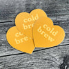 COLD BREW HEART STICKER // COFFEE SHOP CAFE BAKERY GIFTS