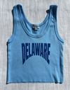 DELAWARE PRINT CROPPED RIBBED TANK