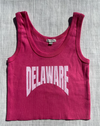 DELAWARE PRINT CROPPED RIBBED TANK