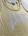 DELAWARE PRINT CROPPED RIBBED TANK