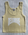 DELAWARE PRINT CROPPED RIBBED TANK