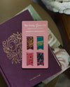 BURGUNDY BLOOMS MAGNETIC BOOKMARK SET