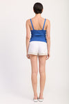 STRIPED RIBBED KNIT CAMI TOP