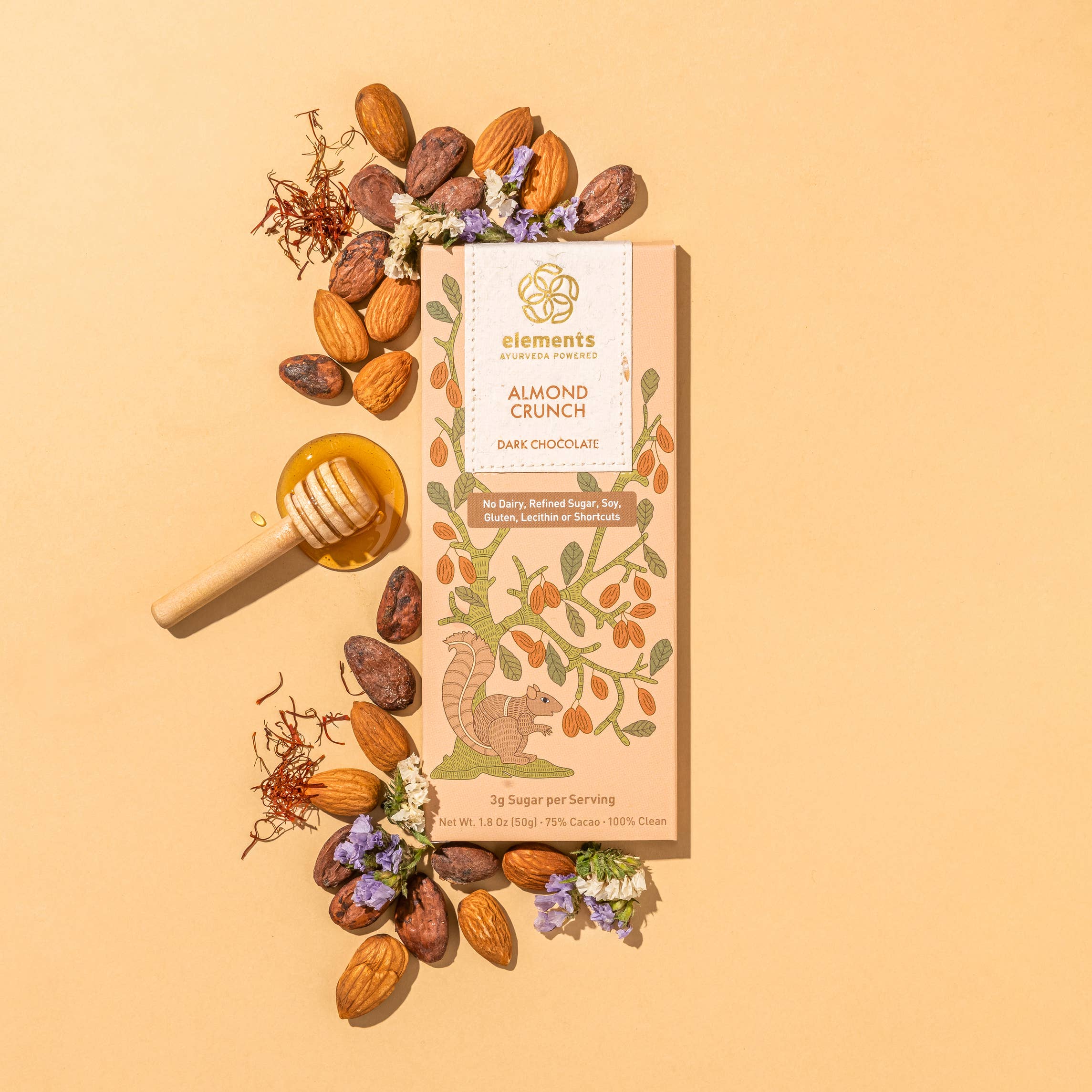 ALMOND CRUNCH 75% DARK CHOCOLATE