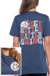 BATTER SWING BASEBALL GRAPHIC T-SHIRTS