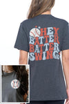 BATTER SWING BASEBALL GRAPHIC T-SHIRTS