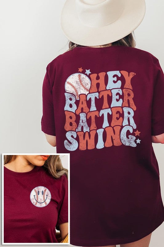 BATTER SWING BASEBALL GRAPHIC T-SHIRTS