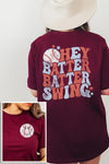 BATTER SWING BASEBALL GRAPHIC T-SHIRTS