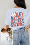 BATTER SWING BASEBALL GRAPHIC T-SHIRTS