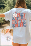 BATTER SWING BASEBALL GRAPHIC T-SHIRTS