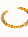 BÉNIR 18K GOLD NON-TARNISH BRAIDED THING BANGLE