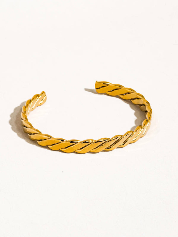 BÉNIR 18K GOLD NON-TARNISH BRAIDED THING BANGLE