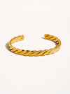 BÉNIR 18K GOLD NON-TARNISH BRAIDED THING BANGLE