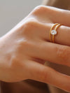 BORIS NON-TARNISH CZ RING 8