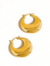 CATHERINE NON-TARNISH CLASSIC ROUND GOLD HOOP