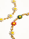LEA 18K NON-TARNISH DAISY CHAIN BRACELET: MULTI-COLORED