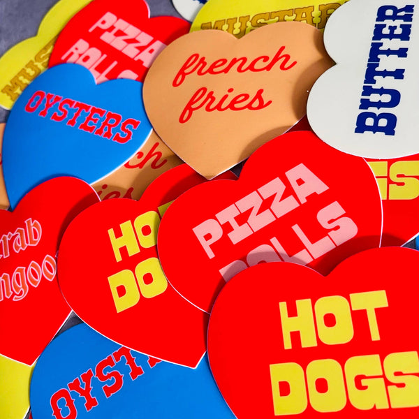 FRENCH FRIES HEART STICKER // FOODIE COOKING CHEF GIFTS
