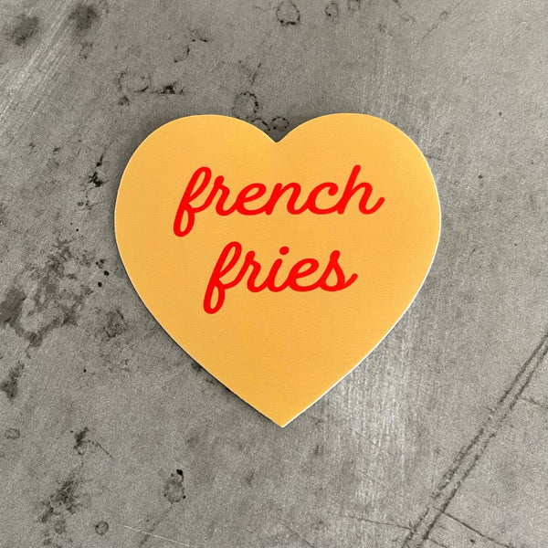 FRENCH FRIES HEART STICKER // FOODIE COOKING CHEF GIFTS