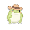 COWBOY FROG STICKER