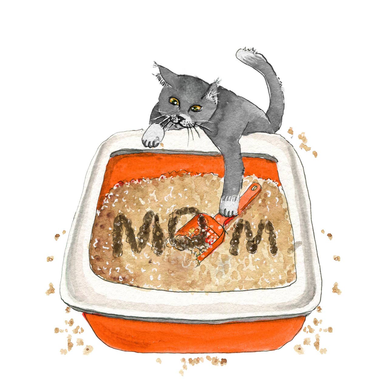 CAT MOM SHIT MOTHERS DAY CARD