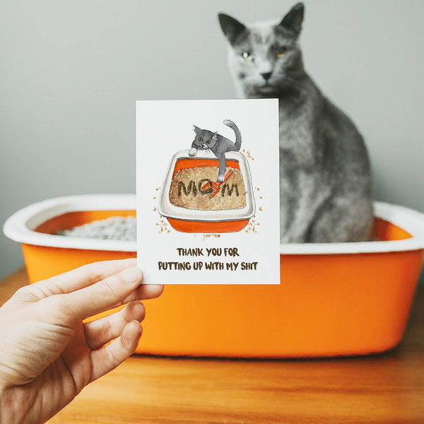 CAT MOM SHIT MOTHERS DAY CARD