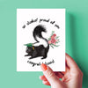 STINKY PROUD SKUNK GRADUATION CARD