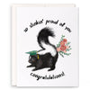 STINKY PROUD SKUNK GRADUATION CARD