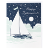 NIGHTTIME SAILBOAT RETIREMENT CARD