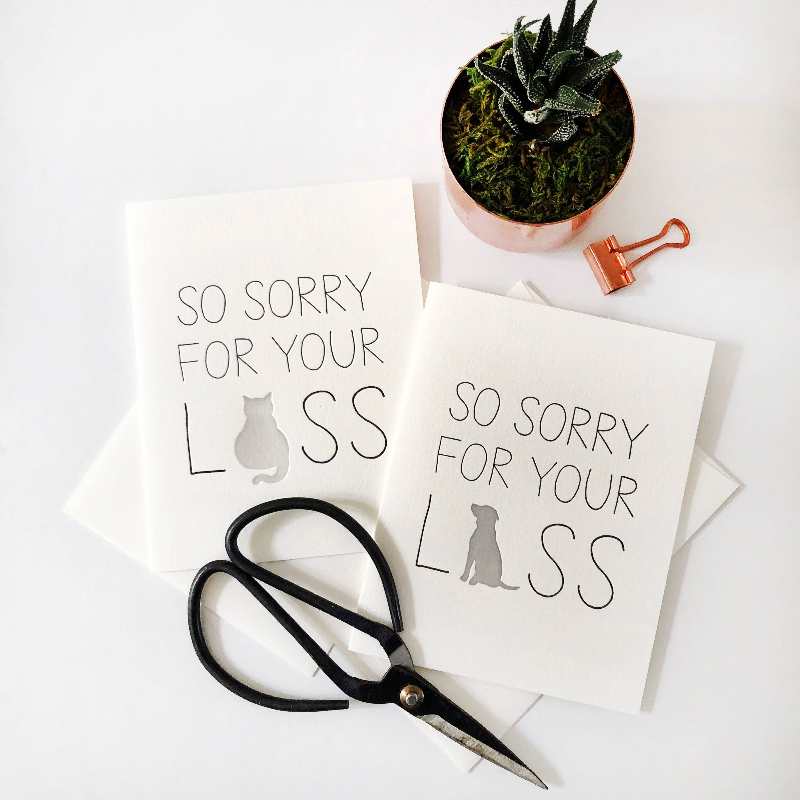 SO SORRY FOR YOUR LOSS DOG SYMPATHY CARD