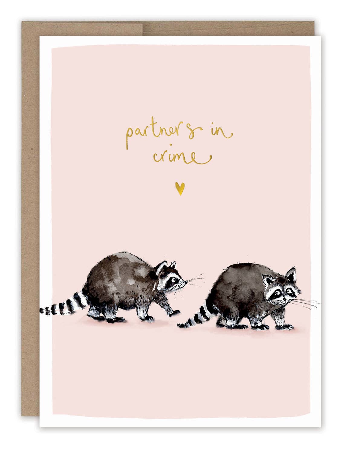 RACCOONS PARTNERS IN CRIME LOVE CARD