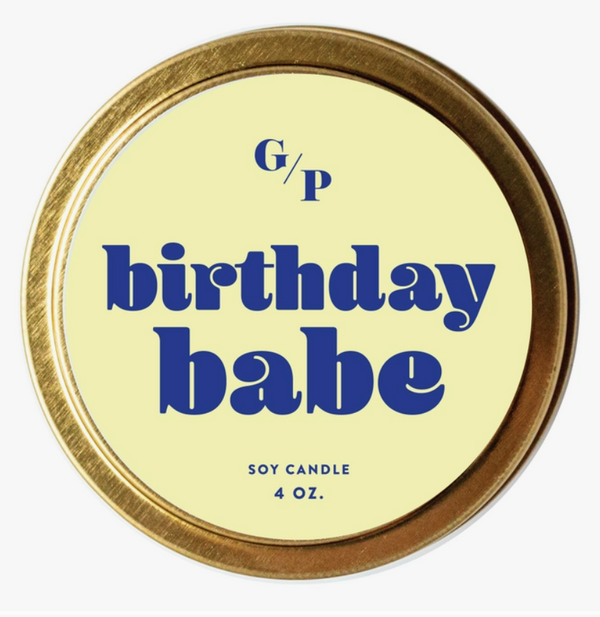 BIRTHDAY BABE 4 OZ. CANDLE TIN