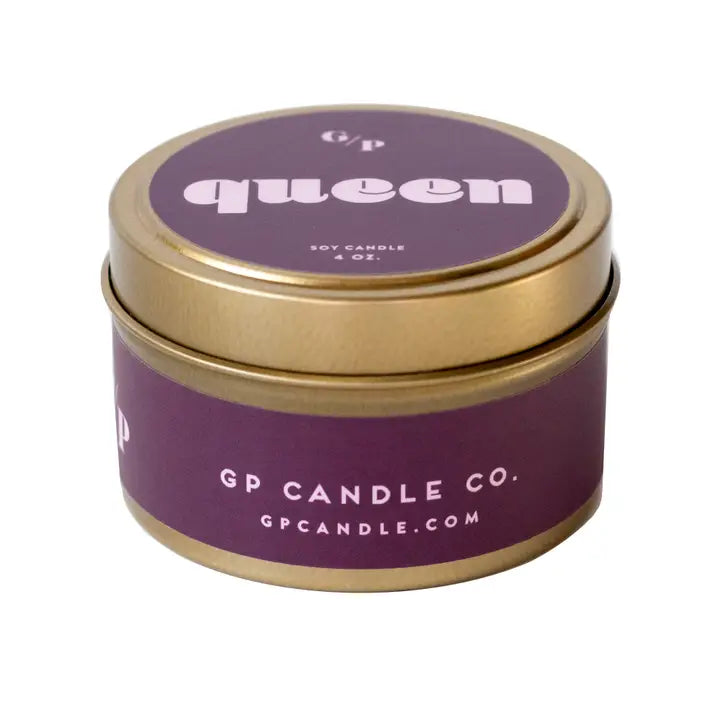 QUEEN 4 OZ. CANDLE TIN