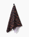VINTAGE GRASS BLACK KITCHEN TEA TOWEL