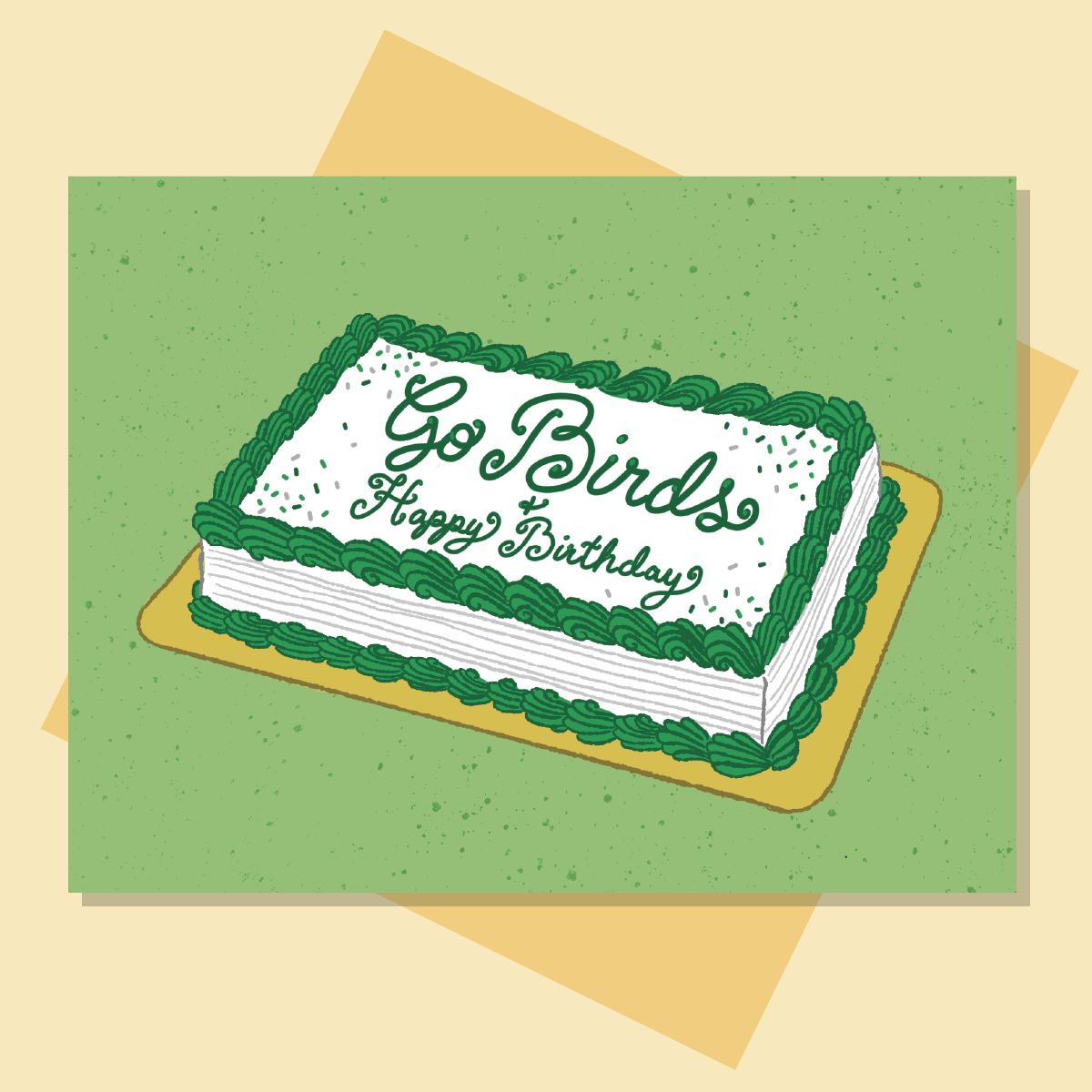 GO BIRDS HAPPY BIRTHDAY GREETING CARD