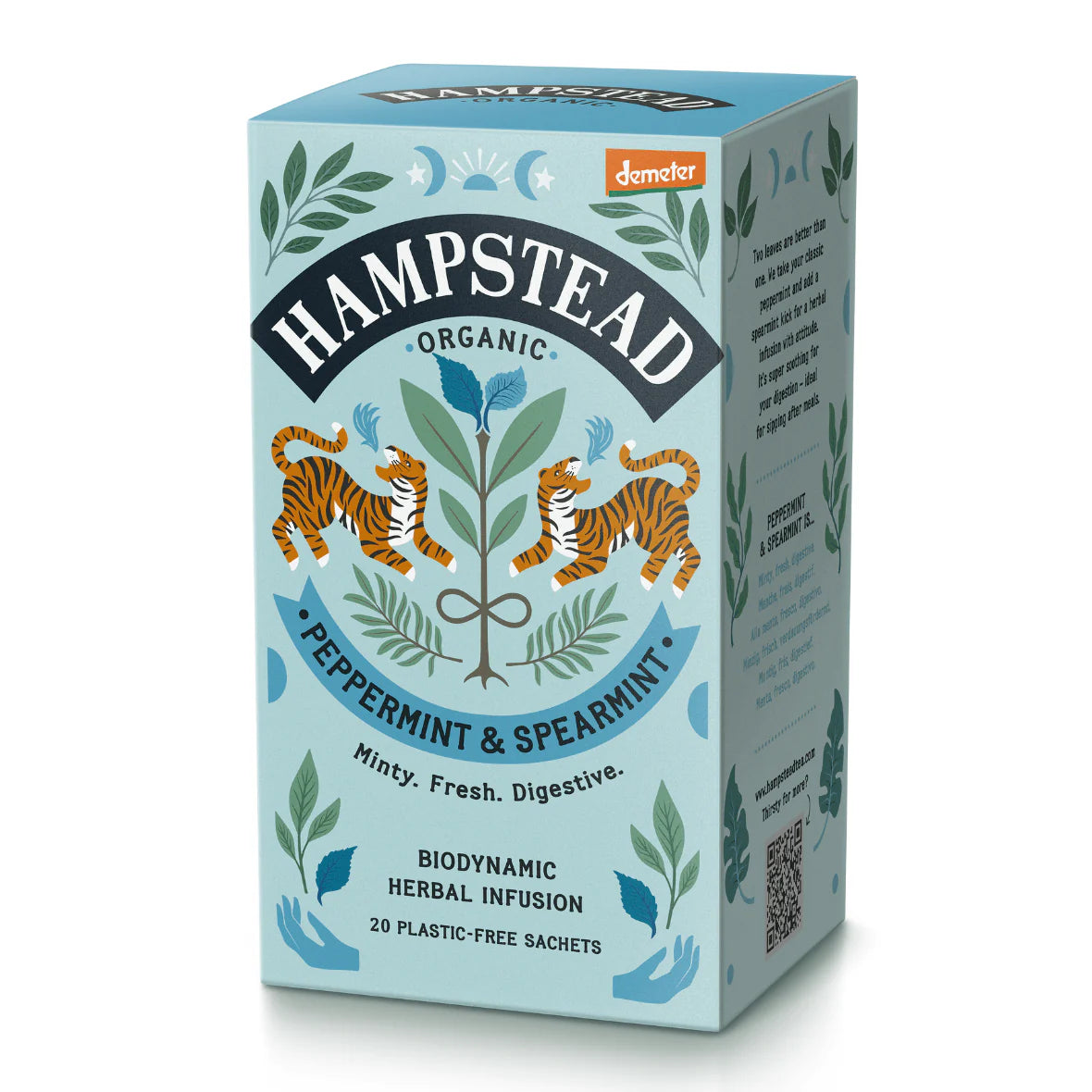HAMPSTEAD ORGANIC PEPPERMINT & SPEARMINT (20 TEABAGS)