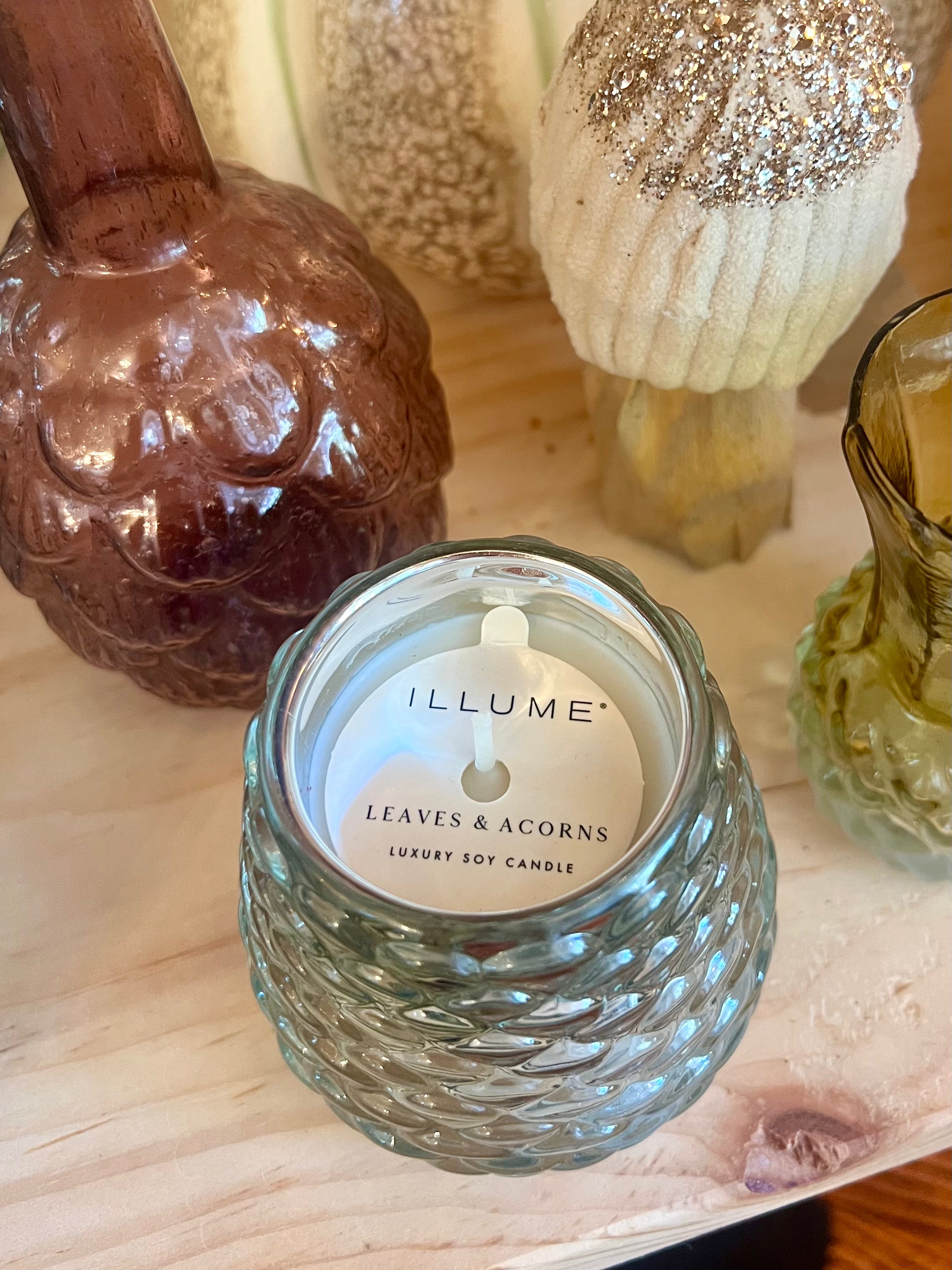 LEAVES & ACORNS PINECONE VOTIVE CANDLE