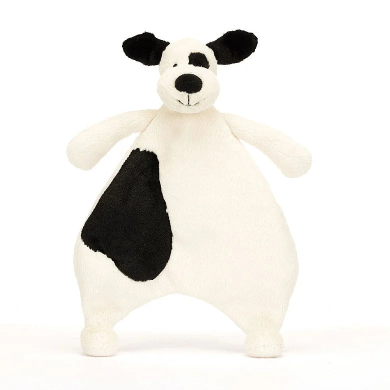 BASHFUL BLACK & CREAM PUPPY COMFORTER BLANKET