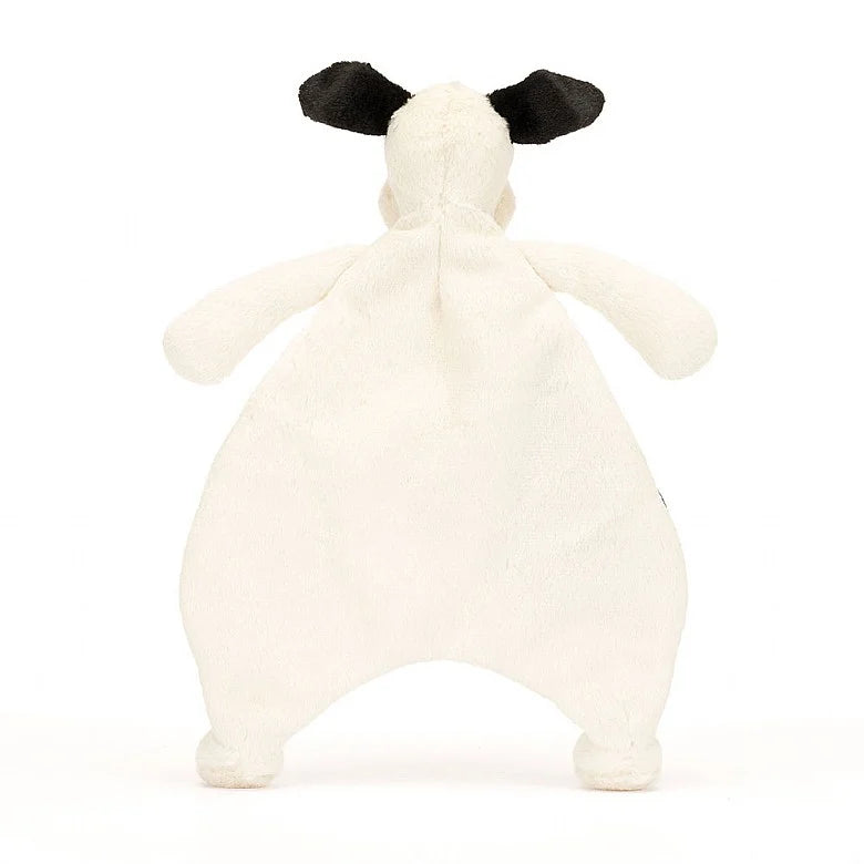 BASHFUL BLACK & CREAM PUPPY COMFORTER BLANKET