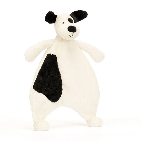 BASHFUL BLACK & CREAM PUPPY COMFORTER BLANKET