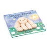 Children's book titled 'Smudge Rabbit and the Falling Star' with a soft toy rabbit on the cover.