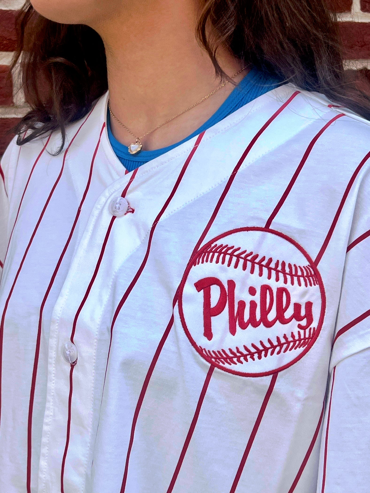 PIN STRIPE CROPPED PHILLY JERSEY
