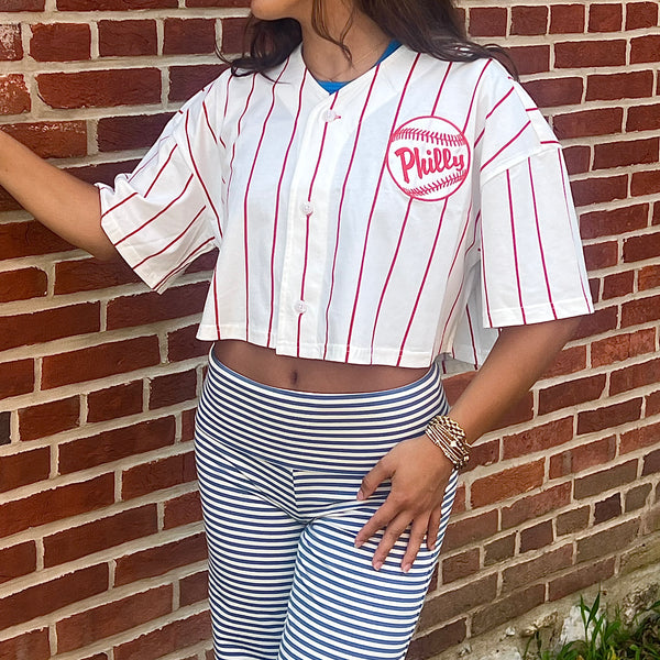 PIN STRIPE CROPPED PHILLY JERSEY