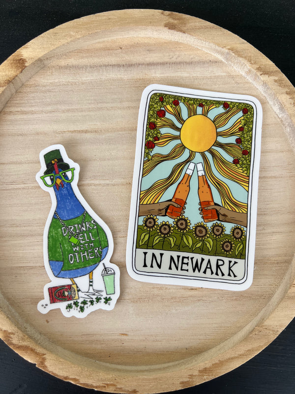 NEWARK TAROT CARD STICKER